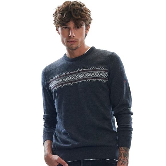 Dale of Norway Sverre 100% Merino Wool Sweater Ski Nordic Fair Isle Crew Neck - Picture 1 of 12